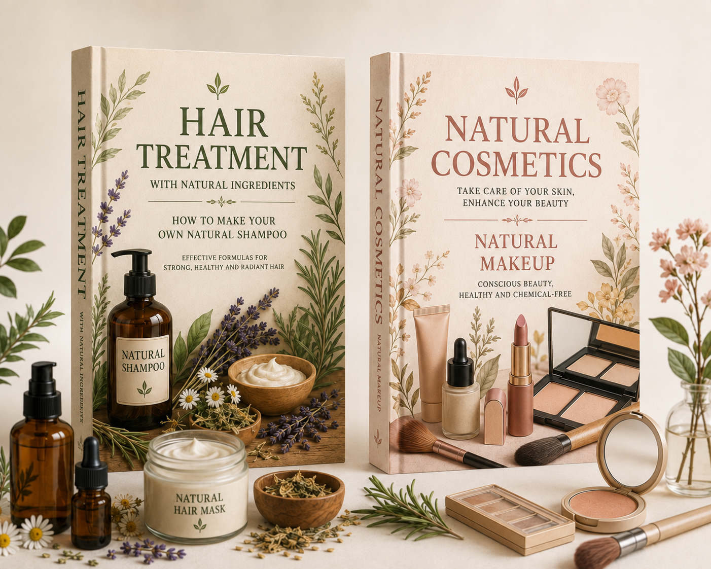Premium Natural Cosmetics + Hair Treatment Pack